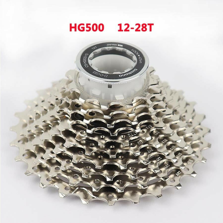 Shimano CS HG500 10 speed Road Bicycle Cassette Sprocket for 10s 10v road drivetrains 12-28T 11-25/32T/34T Freewheel-WAYBIKER