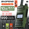 2023 Baofeng UV15 Pro Max True 10W Long Range FM Walkie Talkie 999 Channel Dual Band CB Ham Radio Type-C Charger Two Way Radio
