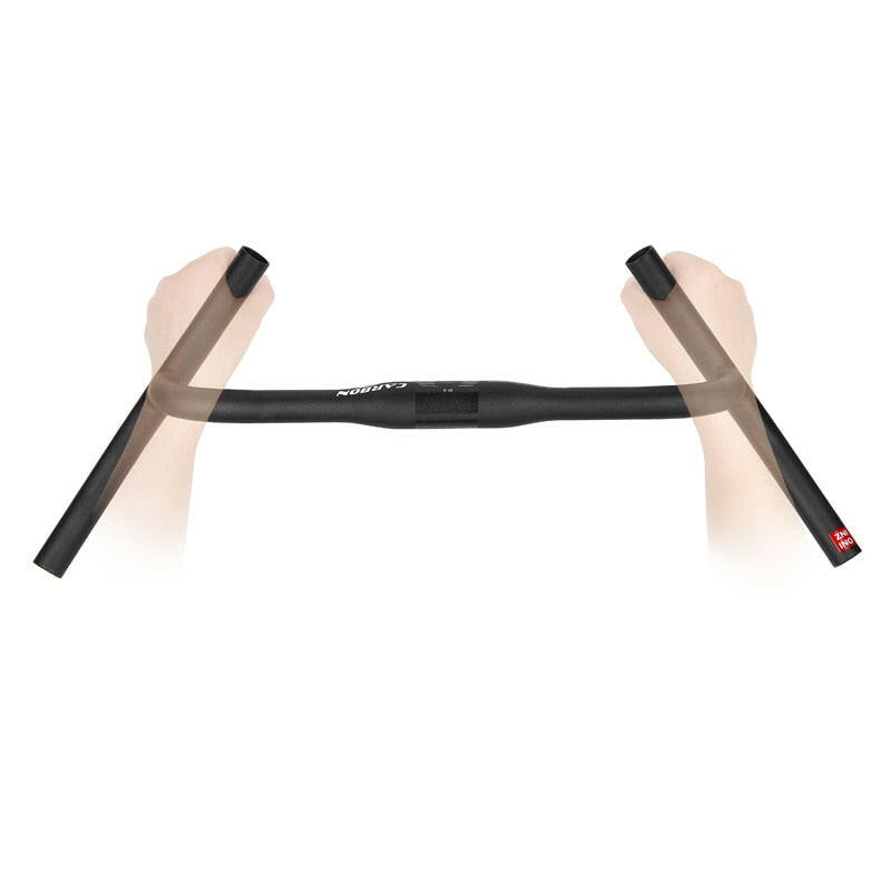 ZNIINO New Carbon modify Gravel H Handlebar Big Flare Bar Cycle Cross Road MTB Bike Handlebars Carbon Fiber Travelling Bicycle-WAYBIKER