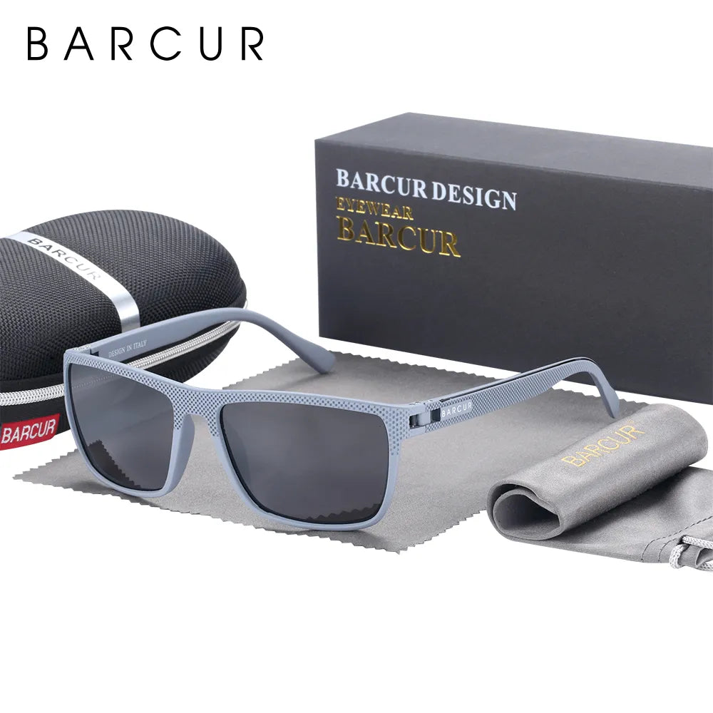 BARCUR Cycling Sunglasses for Men Sports Sun Glasses Fishing Travel TR90 Ultra Light Square Sun Glasses Women Eyewear Accessory-WAYBIKER