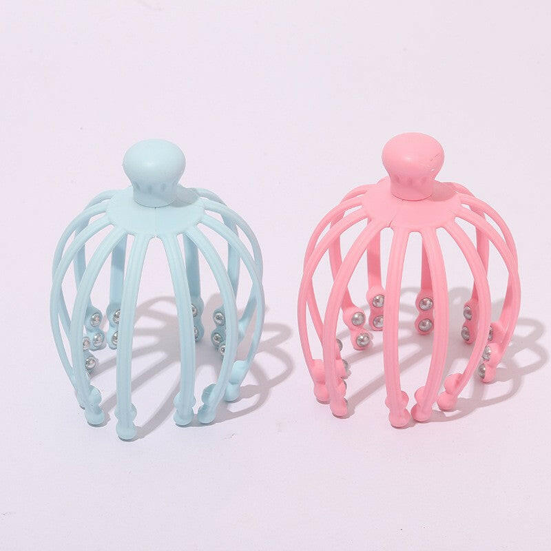 Head massager, octopus scalp massage, meridian unclogging massager, brain neck therapy-WAYBIKER