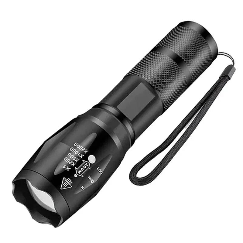 Outdoor Handheld Flashlight Small Strong Light Portable Outdoor Rechargeable Super Bright Work Light Multifunctional Flashlight-WAYBIKER