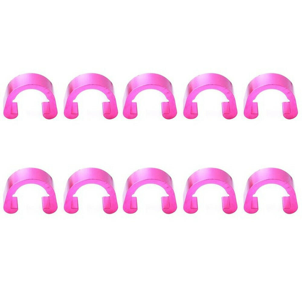 10Pcs MTB Bike Brake Cable/Derailleur Line Case Aluminum Alloy C-Shape Buckle Clasps Bicycle C Clips Outdoor Cycling Parts-WAYBIKER