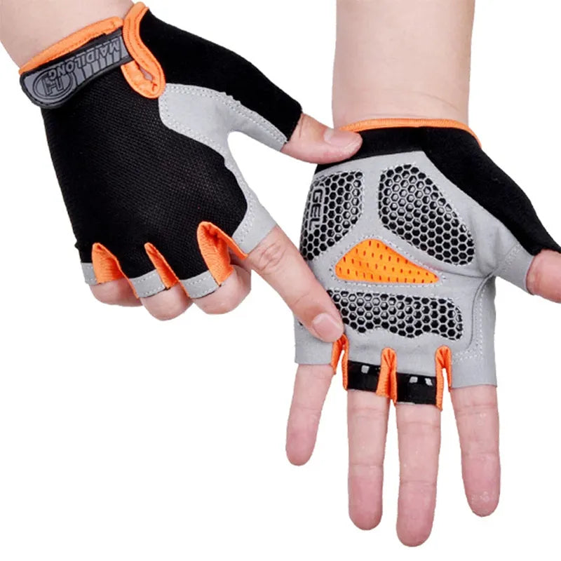 Cycling Anti-slip Men Half Finger Gloves Breathable Shockproof Sports Gloves Anti-sweat Bike Bicycle Glove Cycling Equipment-WAYBIKER