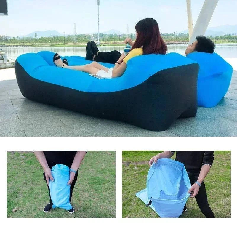 Trend Outdoor Products Fast Infaltable Air Sofa Bed Good Quality Sleeping Bag Inflatable Air Bag Lazy Bag Beach Sofa 240*70cm-WAYBIKER