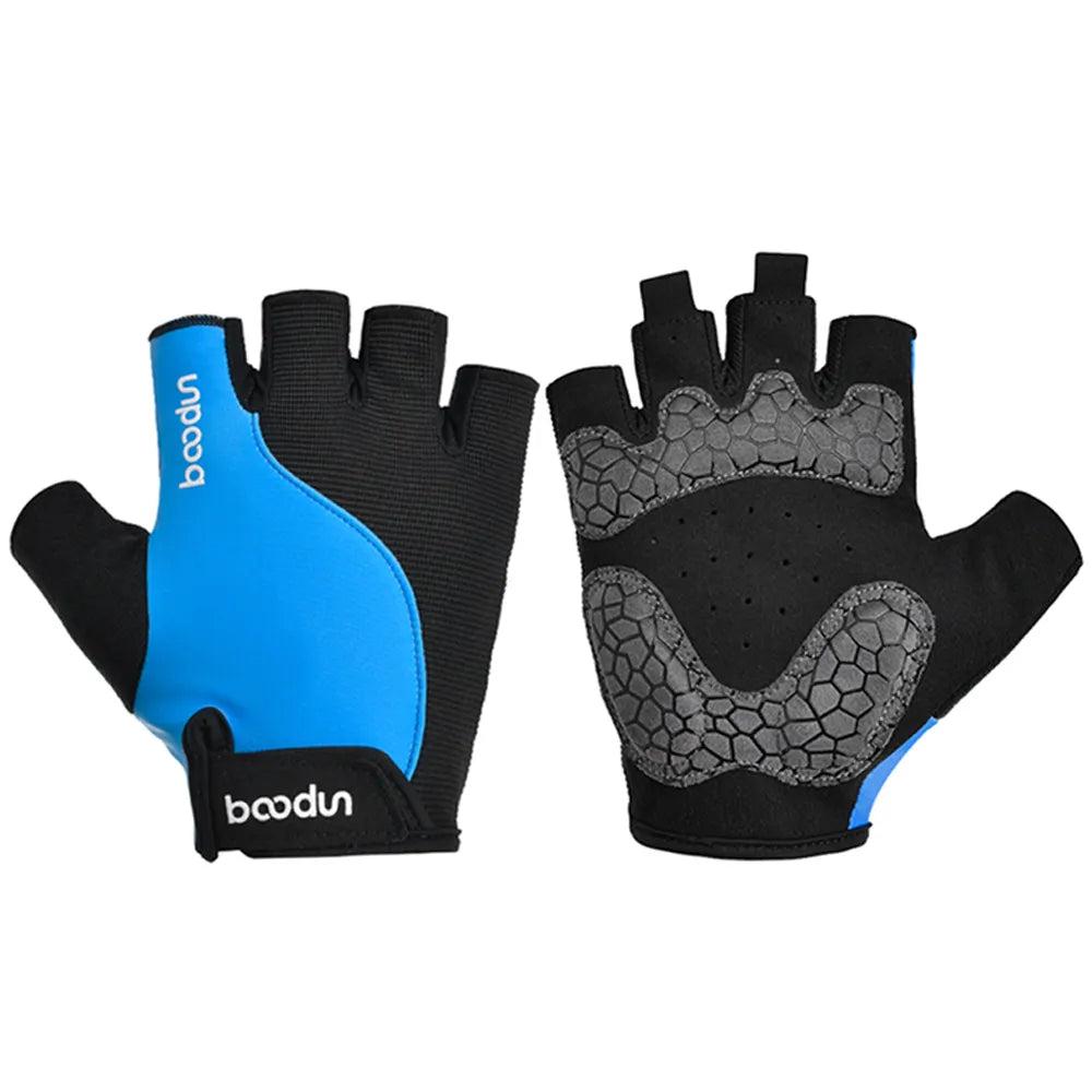 Women Men 1418 Gym Fitness Breathable Anti-Slip  Half Finger Summer  Cycling  Gloves-WAYBIKER