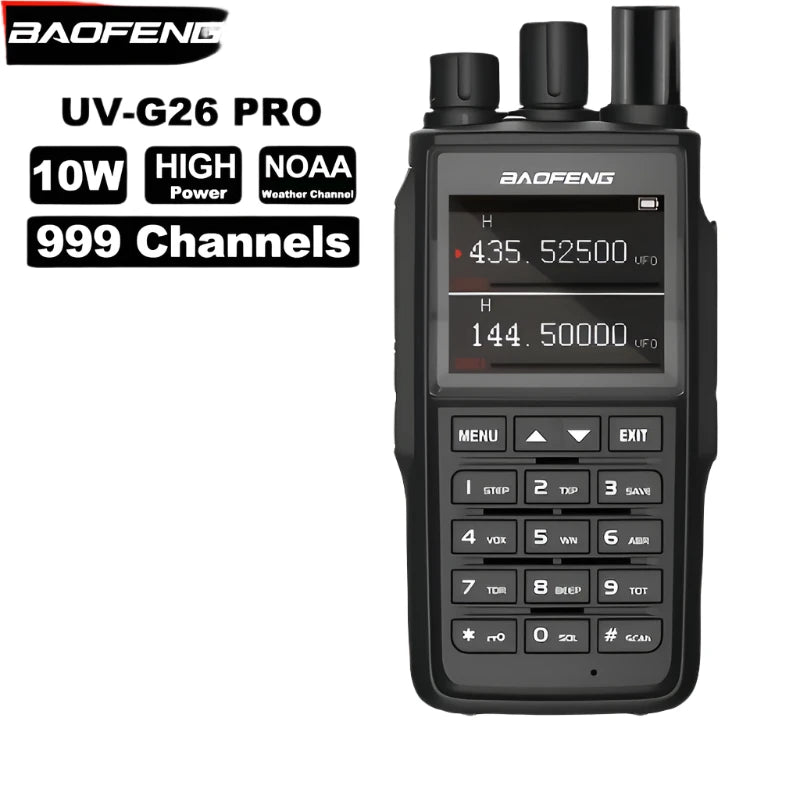 2023 Baofeng UV G26 PRO Waterproof Walkie Talkie 10W Two Way Radio UHF VHF Ham CB Radio Upgraded UV17 UV-16 UV9R PRO Long Range-WAYBIKER