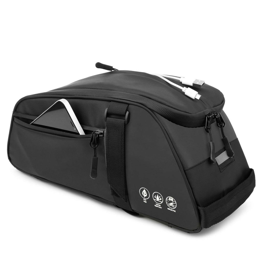 Bicycle Bag Panniers PU Waterproof Bike Rear Rack Bag Multifunctional Bicycle Carrier Cycling Rear Rack Should Bag-WAYBIKER