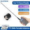 AR-771 Tri Band Antenna VHF UHF Whip Soft Antenna SMA Female For Baofeng 21 17 Pro Gps 5RH Pro Max K5 Walkie Talkie Ham Radio