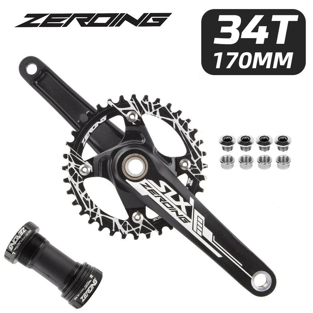 SLX Bicycle Crankset 104BCD MTB Bike Crank Chainring 170mm Aluminum Alloy with Bottom Bracket 32T 34T 36T 38T Plate for SHIMANO-WAYBIKER