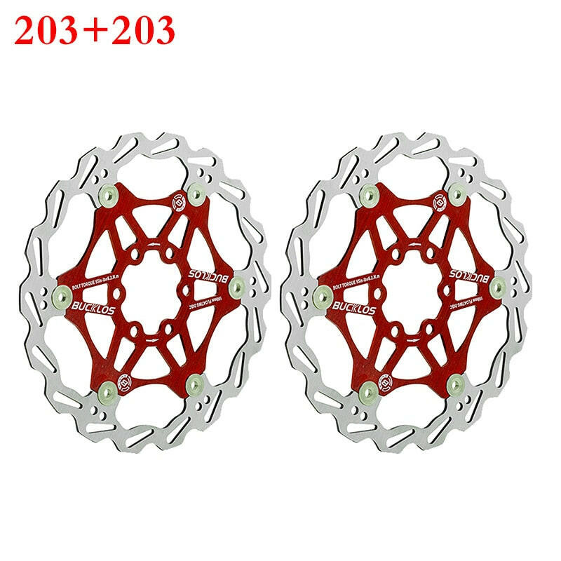 2PC BUCKLOS Bicycle Disc Brake 160/180/203 bike Floating Rotors Stainless Steel Mountain Bike Brake Rotor Mtb rotors Part 1PC-WAYBIKER