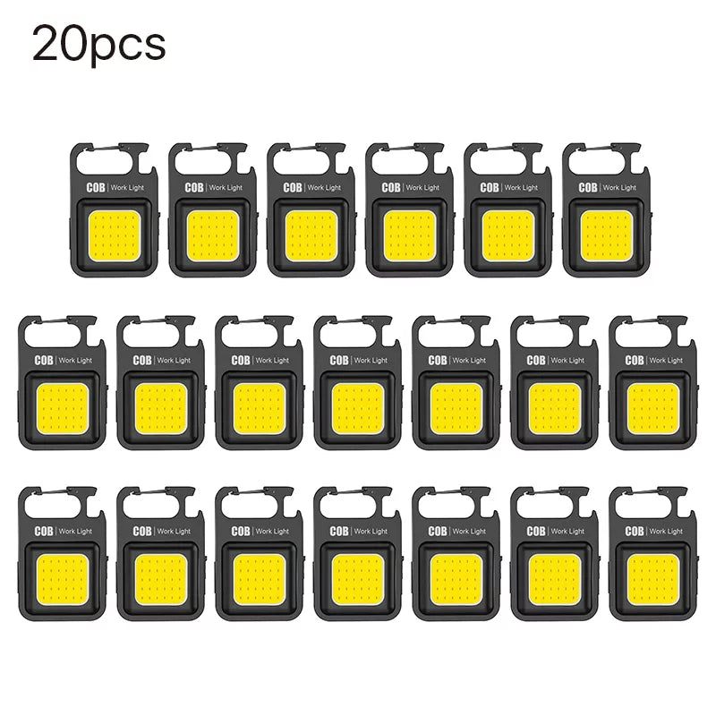 5/10/20pcs High Power Led Flashlight Portable Pocket Flashlight Key Chain USB Rechargeable for Outdoor Camping-WAYBIKER