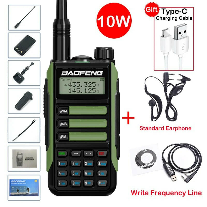 2023 Baofeng UV-16 MAX V2 Professional 10W Upgraded Of UV-5R UV-10R Walkie Talkie IP68 Waterproof Long Range Dual Band Ham Radio-WAYBIKER
