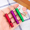 1Pcs Multifunctional Aluminum Emergency Survival Whistle Keychain For Camping Hiking Outdoor Tools Training Whistles Of Survival-WAYBIKER