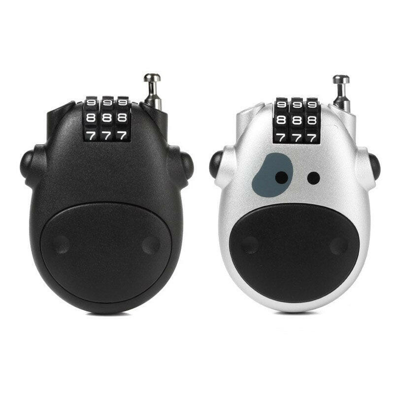 Bicycle Steel Cable Code Lock Suitcase Car Sled Telescopic Wire Rope Lock Bicycle Helmet High-precision Code Wheel Password Lock-WAYBIKER