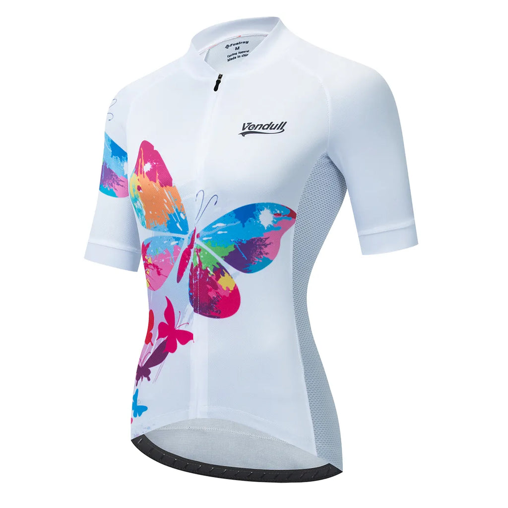 Cycling Clothing 2023 VENDULL Women Cycling Jersey Tops Summer Racing Short Sleeve MTB Bike Jersey Shirt Ropa Ciclismo Maillot-WAYBIKER