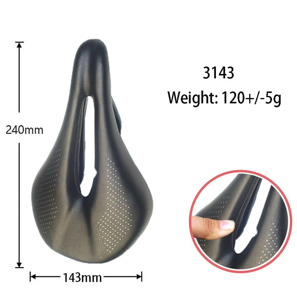 Lightweight Carbon Saddle MTB Road Bike Cycling Saddle Super Light Leather Carbon Cushions-WAYBIKER