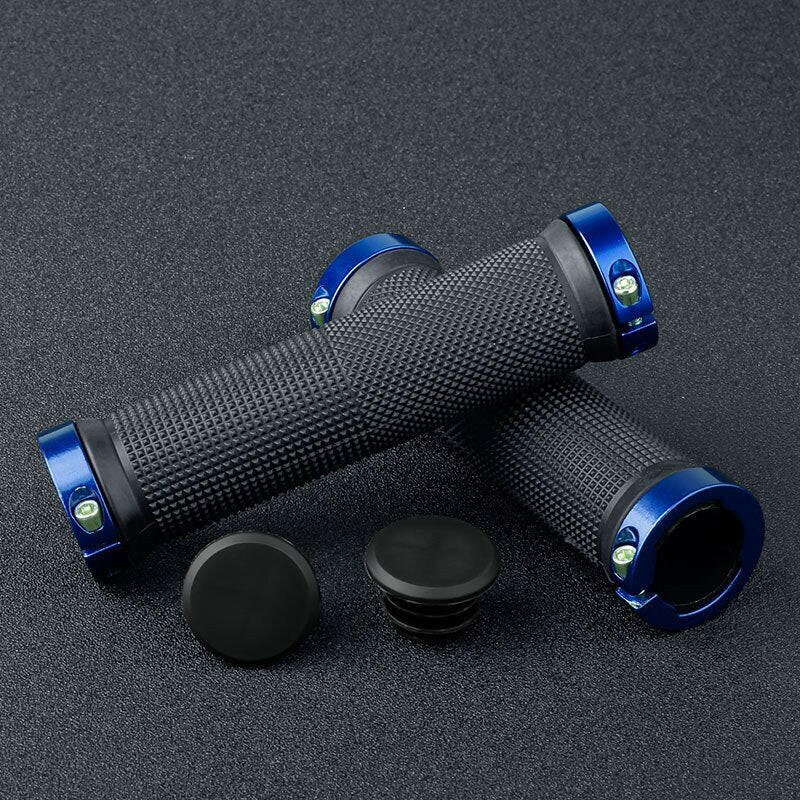 X-TIGER Bicycle Grip Handlebar End Cap Aluminium Alloy Lock Mountain Handle Bar Grips Anti-Skid Rubber Bicycle Skid-Proof Grips-WAYBIKER
