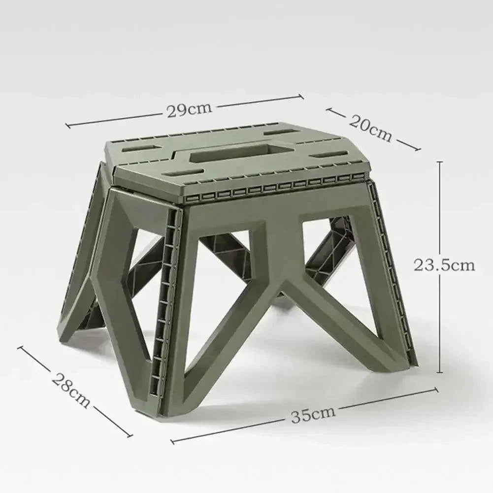 Outdoor Portable Folding Stool Camping Portable Plastic Stool High Load-bearing Handle Mazza Camping Stool-WAYBIKER