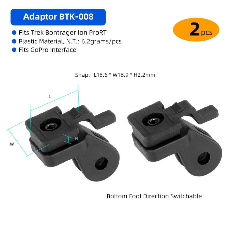 Adaptor for Trek Bontrager Ion Prort Fits GoPro Adaption Bicycle Headlight Stand Handlebar Stem Fork Helmet Saddle Mount-WAYBIKER