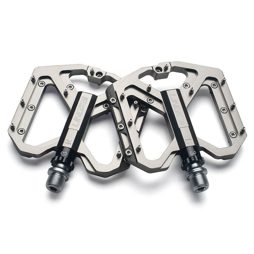 LINGMAI Ultralight Bicycle Pedal 3 Bearings Alloy Anti-slip Cycling Pedals BMX MTB Road Bike Sealed Bearing Bike Pedal-WAYBIKER