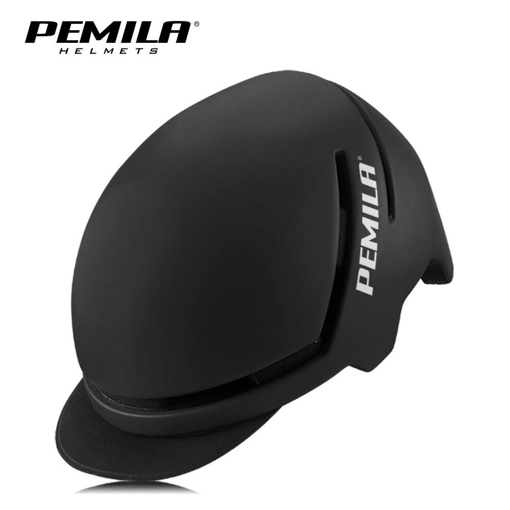 PEMILA Urban Commuter Cycling Helmet With Cloth Hat Eaves Folding Bicycle Helmet Scooter Electric Power Assisted MTB Bike Helmet-WAYBIKER