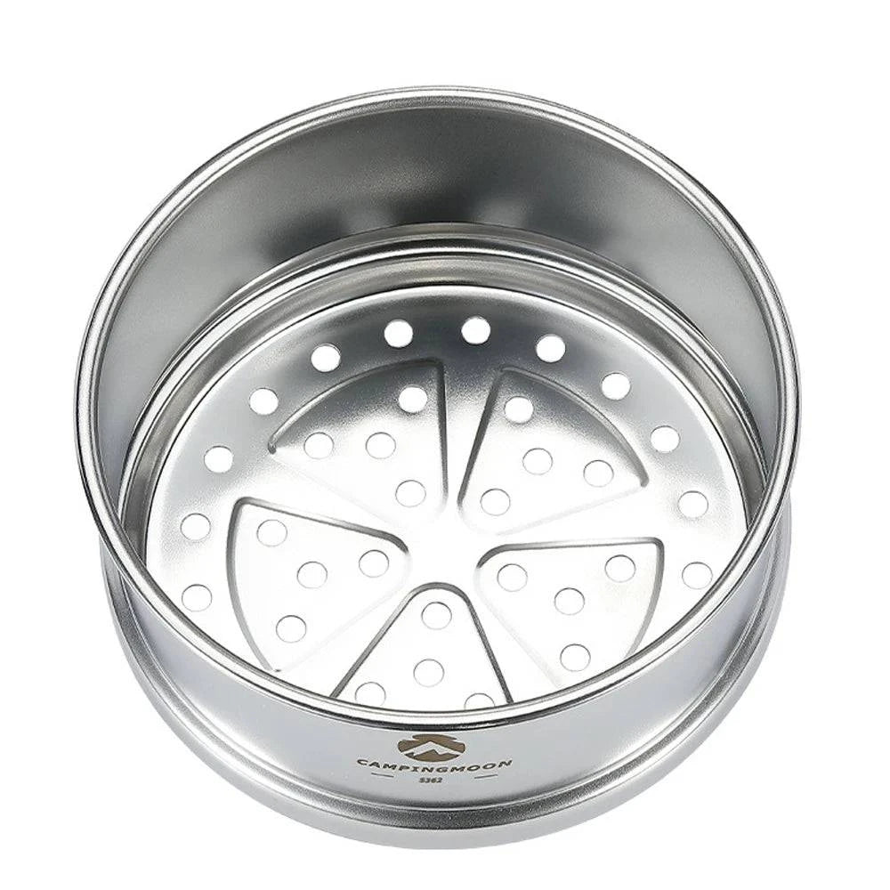 Outdoor Small Steamer Steamed Dumplings Stainless Steel Steamer Camping Picnic Cooking Cookware Compatible with Sierra Bowls-WAYBIKER