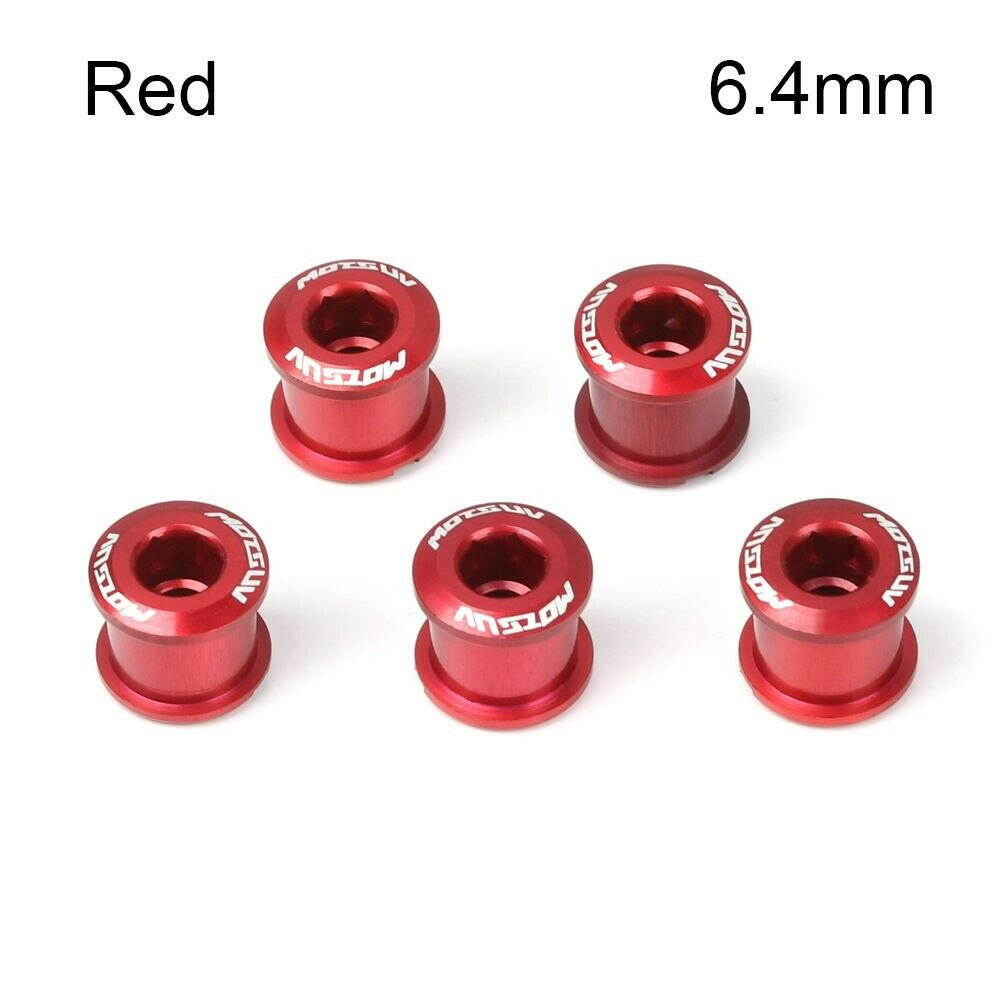 5Pcs MTB Bicycle Chainwheel Screws Cycling Chainring Wheel Bolt Alloy 7075 4.9mm/6.4mm Road Bike Disc Screws for Crankset Parts-WAYBIKER