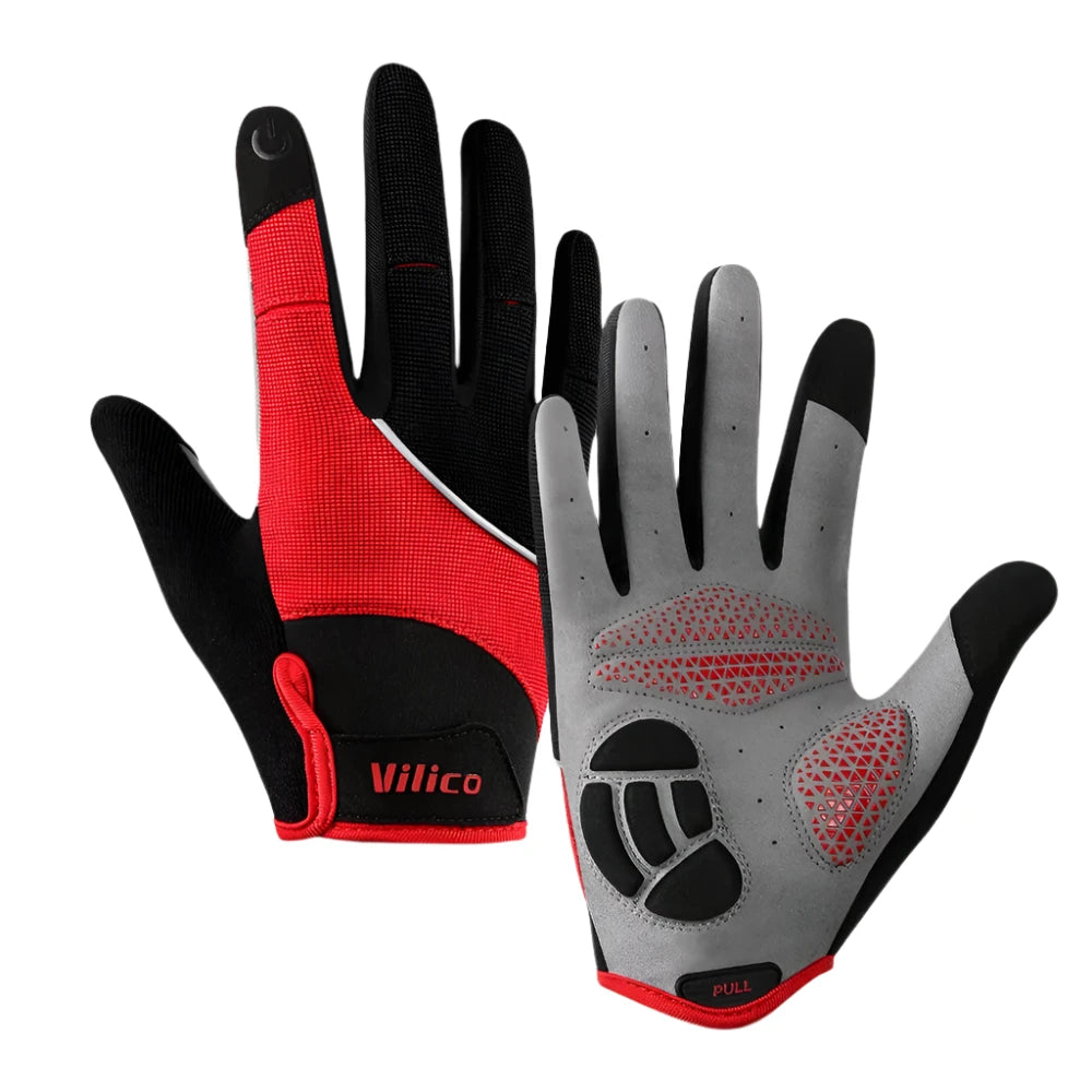 New Cycling Gloves Women Men Thicken Absorption Shock Pads Breathable Nonslip Outdoor Sports Mountaineering Hiking Riding Gloves-WAYBIKER