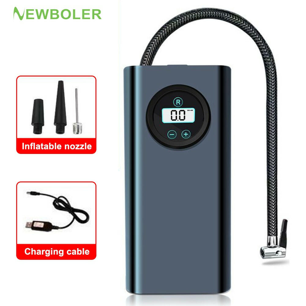 NEWBOLER Rechargeable Air Pump Tire Inflator Portable Compressor Air pump Handheld wireless charging digital display-WAYBIKER