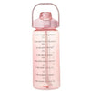 2 Liters Straw Plastic Water Bottle Large Portable Travel Bottle Sports Fitness Cup High Value Big Fat Cup Adult Universal-WAYBIKER