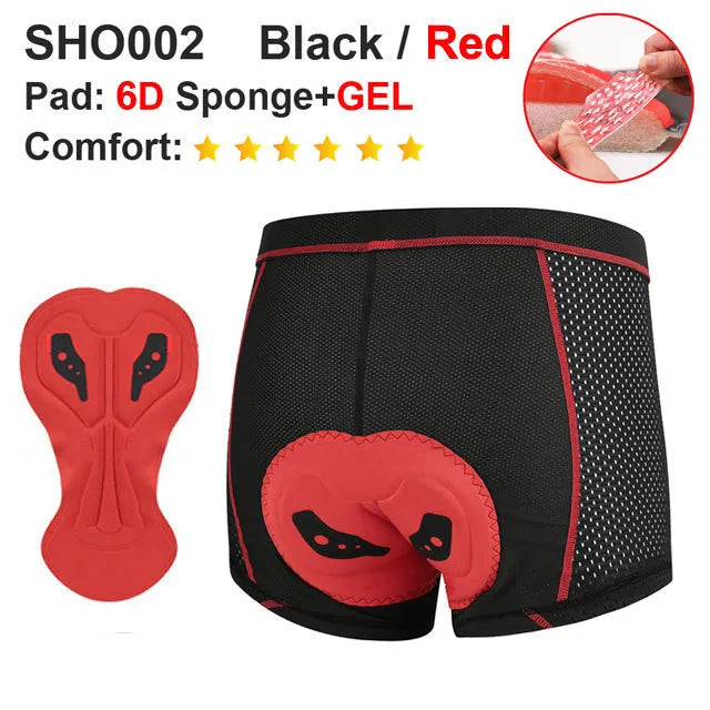 NEWBOLER Men's Cycling Shorts Breathable Mesh Cycling Underwear Elastic Interface High Density Sponge Pad Bicycle MTB Bike Short-WAYBIKER
