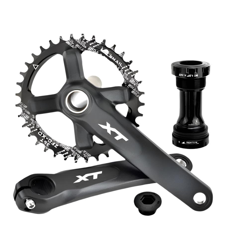 GOLDIX XT Bicycle Crankset 104BCD Chainring Wide Narrow 32-42T 170/175mm Forged Crank Compatible with SHIMANO/SRAM 11-12Speed-WAYBIKER
