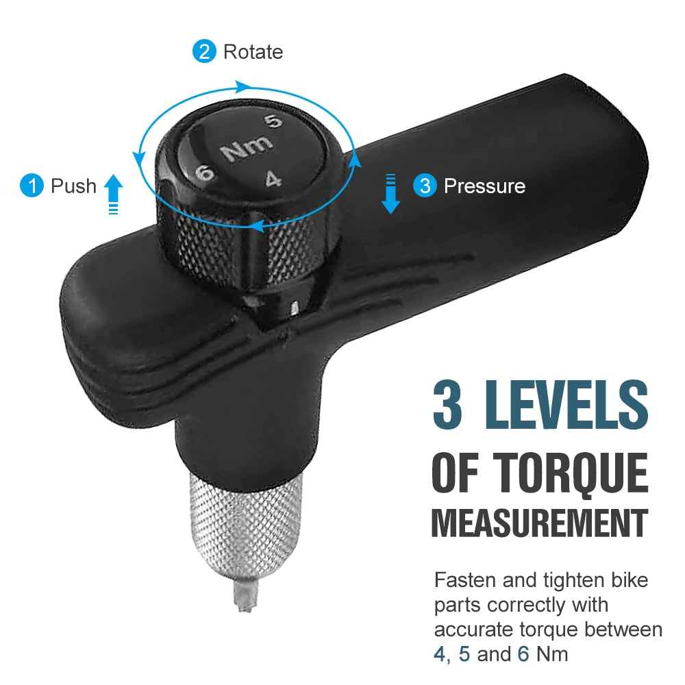 Adjustable Bike Torque Wrench 4/5/6Nm Torque T Wrench Portable Bicycle Maintenance Kit Bicycle Accessories 2023-WAYBIKER