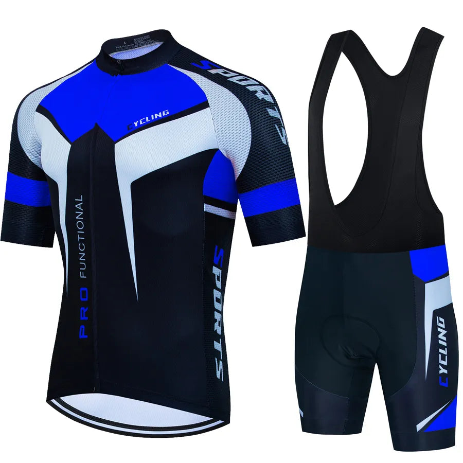 CYKLOPEDIA Cycling Mtb Summer Clothing 2023 Sleeve Sportswear Bib Men's Blouse Shirt Man Laser Cut Sports Set Shorts Jersey Male-WAYBIKER