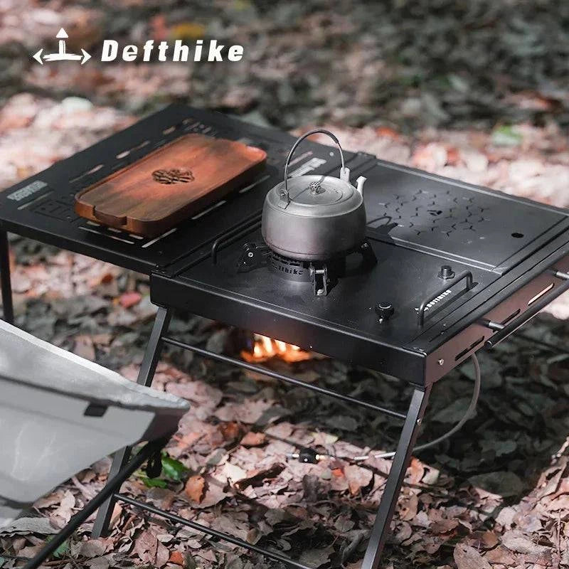 Difeike Outdoor Camping Command Master Series Aluminum Plate Table Tactical Table Portable Foldable Expansion Table-WAYBIKER