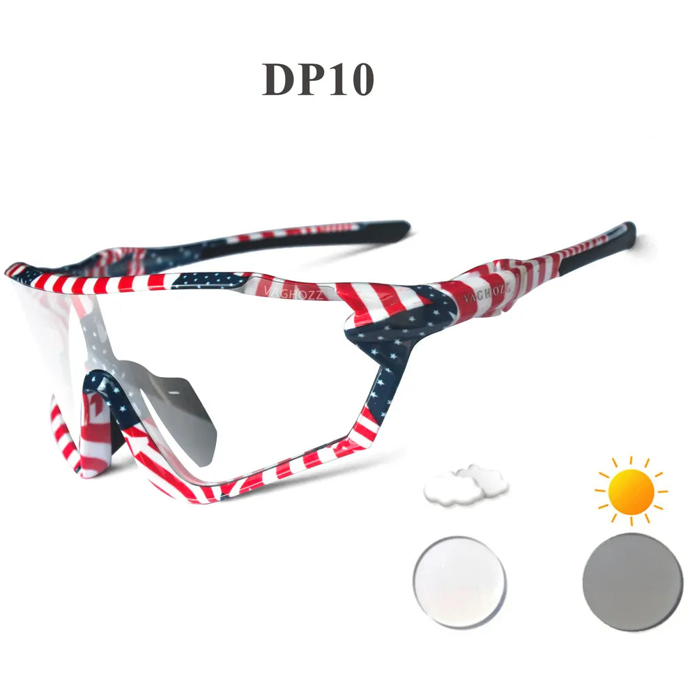 VAGHOZZ Brand New Style Cycling Glasses Outdoor Sunglasses Men Women Sport Eyewear UV400 MTB Bike Bicycle Photochromic Goggles-WAYBIKER