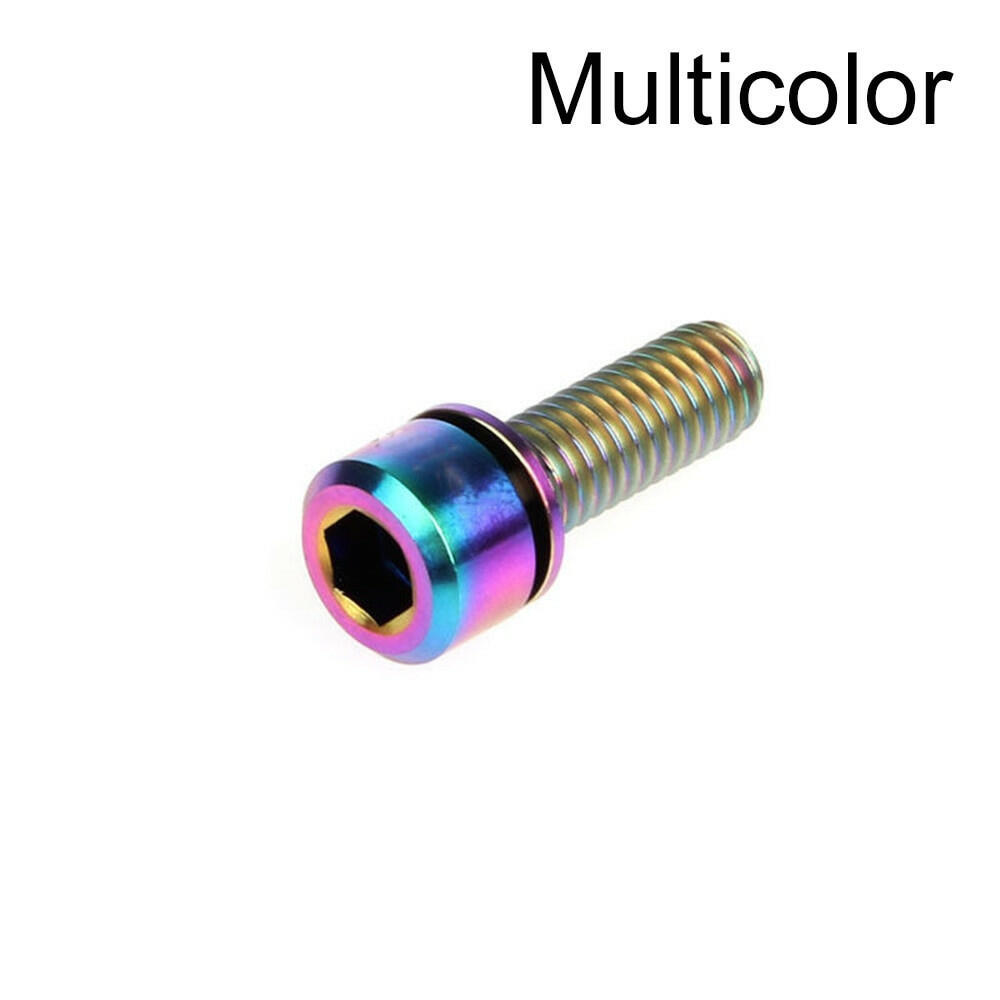 1 PC Bicycle M6x20mm Disc Brake Caliper Bolts Titanium Screws With Washer Gasket Bicycle Accessories-WAYBIKER