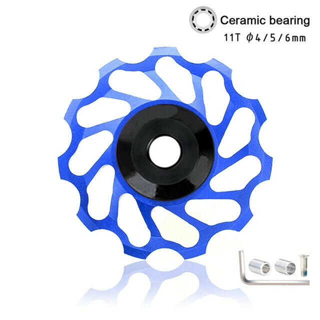 11T 13T 17T MTB Road Bike Rear Derailleur Jockey Wheel Ceramic Bearing Pulley CNC Guide Roller ldler 4mm5mm6mm For Shimano Sram-WAYBIKER