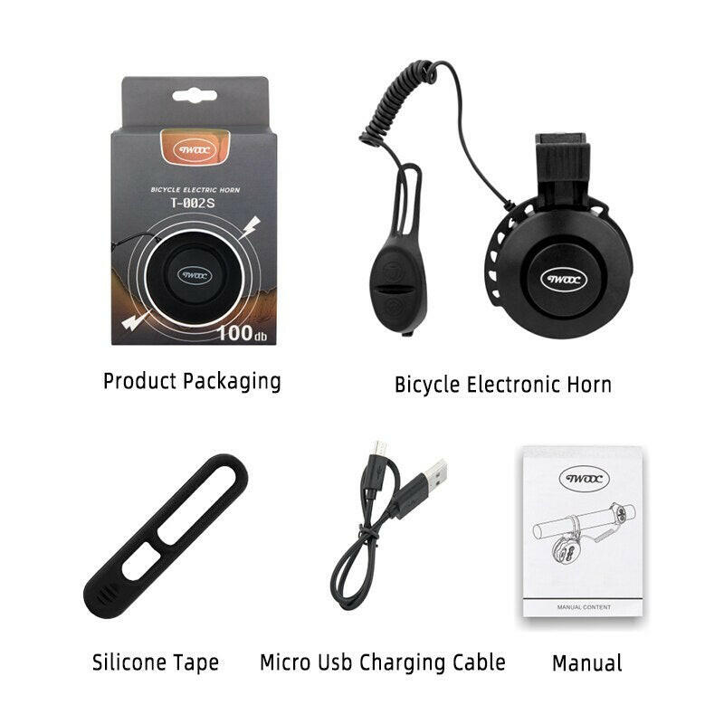 TWOOC Bicycle Electronic Horn Volume Adjustment 4 Kinds of Classic Cin TWOOC Bicycle Electronic Horn Volume Adjustment 4 Kinds of Classic Cin