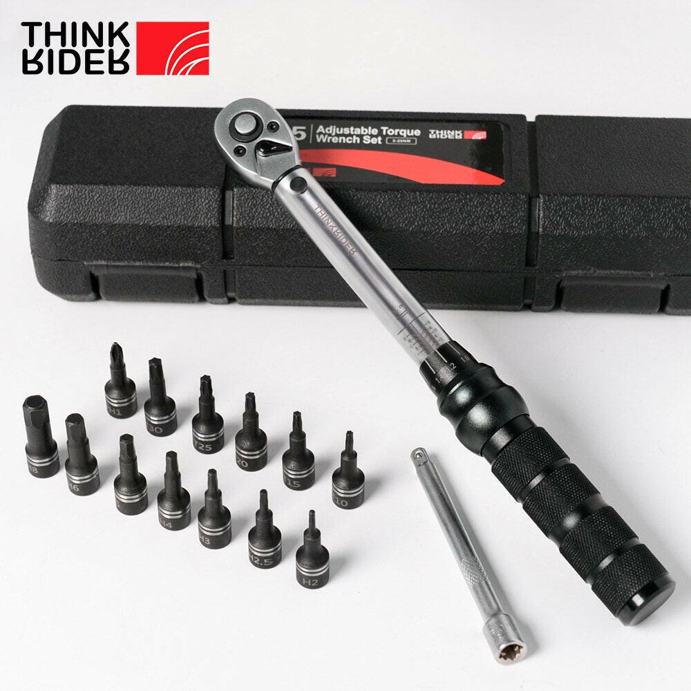 ThinkRider Professional NL-15 PRO Bicycle Bike Torque Wrench 2-20N·m Allen Key Tool Socket Spanner Set Kit