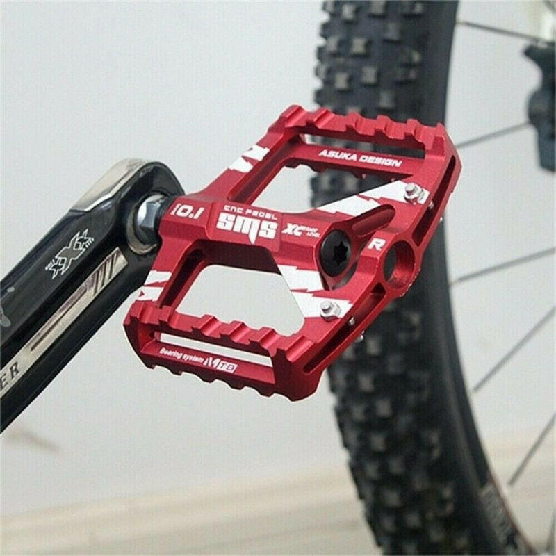 Mountain Road Bike Aluminum Alloy MTB Pedals Flat Platform Bicycle Pedal 1Pair-WAYBIKER