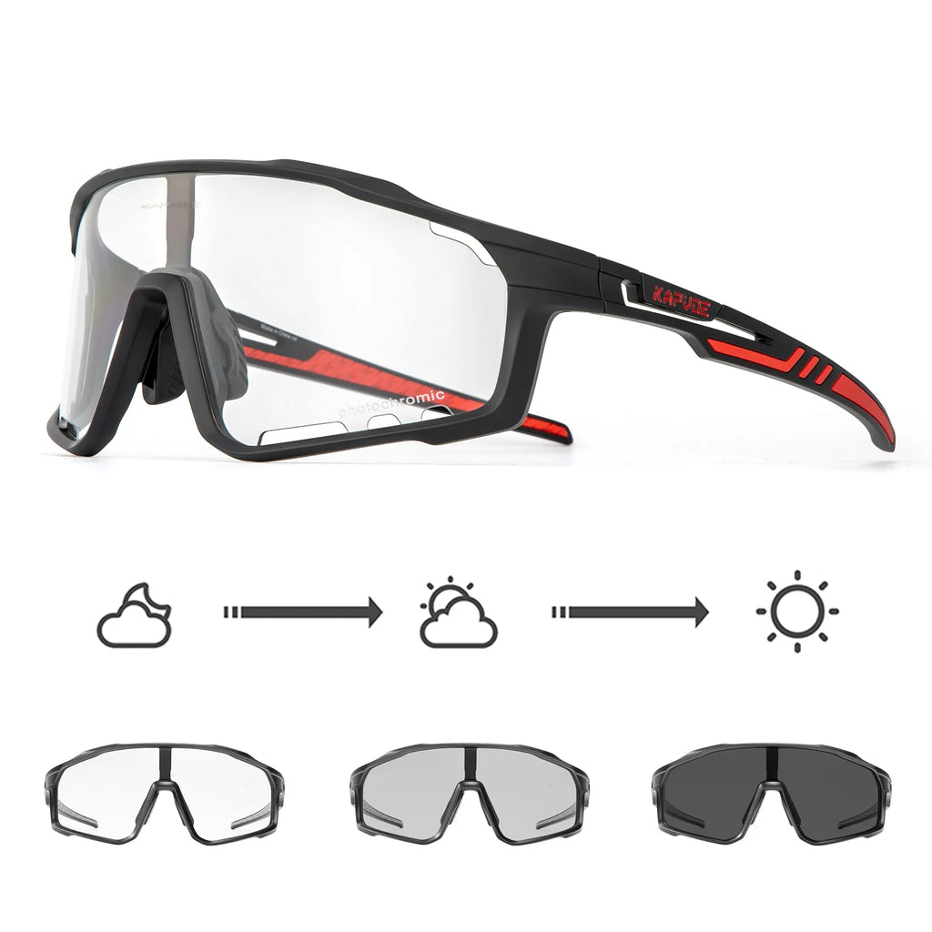 Kapvoe Photochromic Sunglasses Men's Women Sports Cycling Glasses Road Running Goggles MTB Bike Bicycle Mtb Eyewear For Driving-WAYBIKER