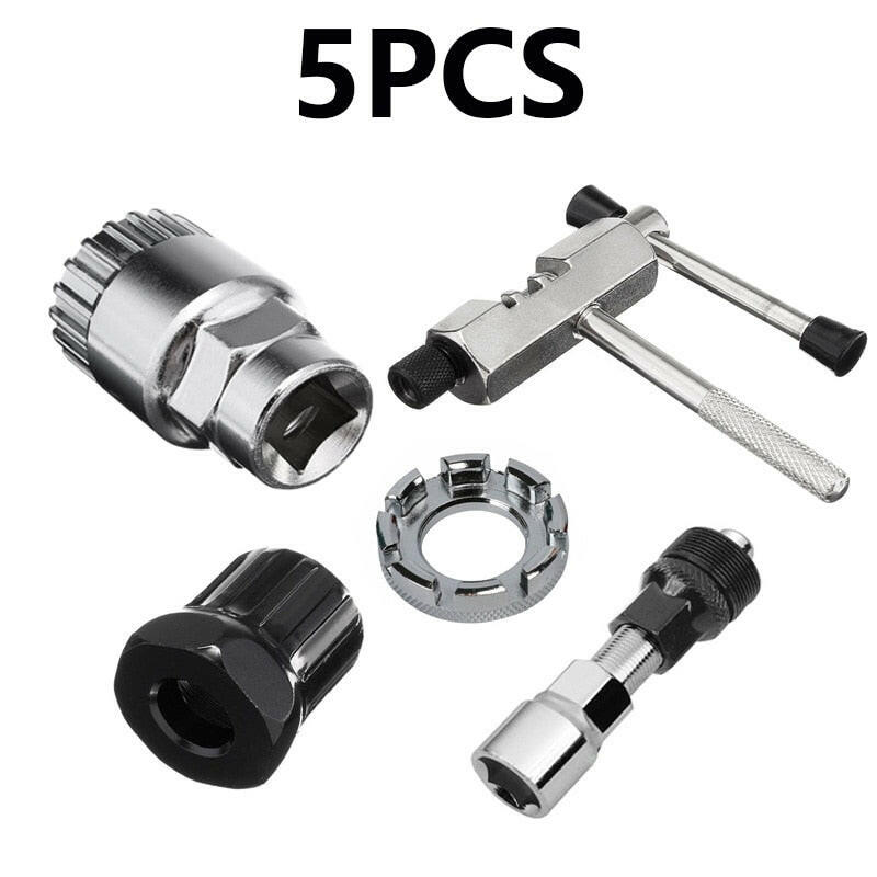 ZBike Bicycle Repair Tool Bike Chain Buckle Pliers Chain Breaker Crank Puller Bike Extractor Spoke Wrench Flywheel Removal Kit-WAYBIKER