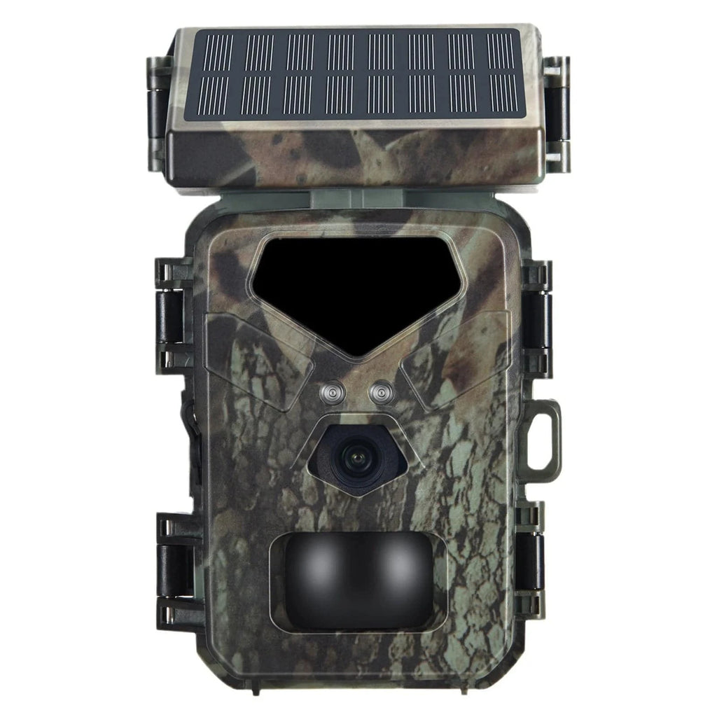 Solar Powered Night Vision Trail Camera 50MP 4K Hunting Cameras 0.3s Trigger Time Trail Camera for Wildlife Monitoring Hunting-WAYBIKER