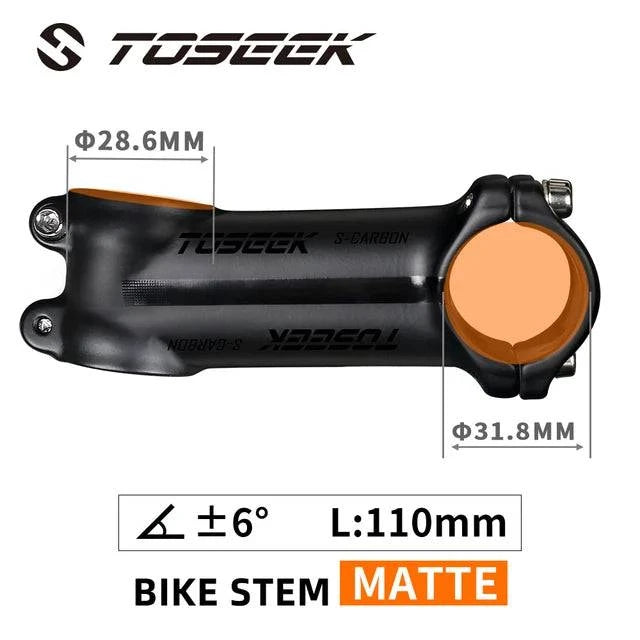 TOSEEK Ultralight Aluminum Bike Handlebar Stem 6 Degree 17 Degree Mtb Stem 50mm-120mm Power Mtb 31.8mm Mountain Bike Stem-WAYBIKER