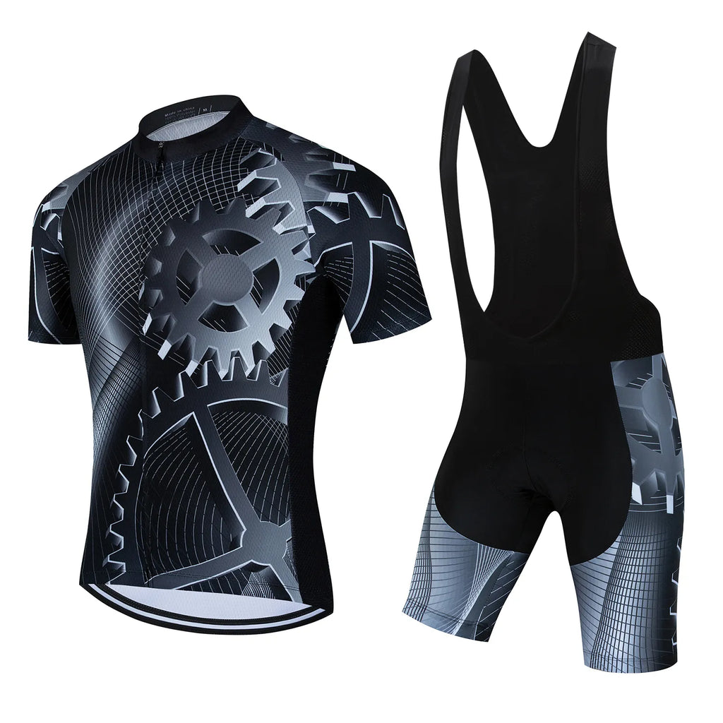 2024 Road Bike Jersey Set Men's Cycling Clothing Summer MTB Team Clothes Short Sleeve Uniform Triathlon Skinsuit Ropa De Hombre-WAYBIKER