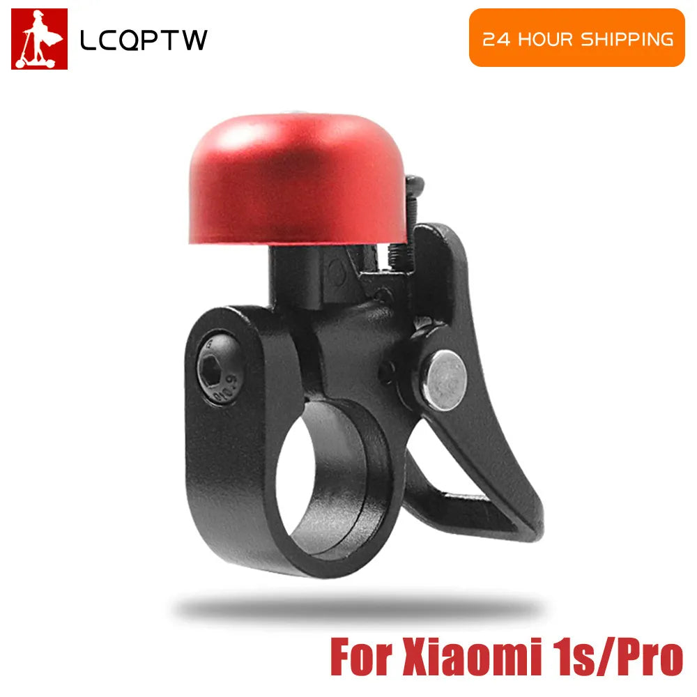 Whole Body Aluminum Alloy Scooter red cap Bell Horn Ring With Quick Release Mount For Xiaomi M365 Pro 1S Electric Scooter Parts-WAYBIKER