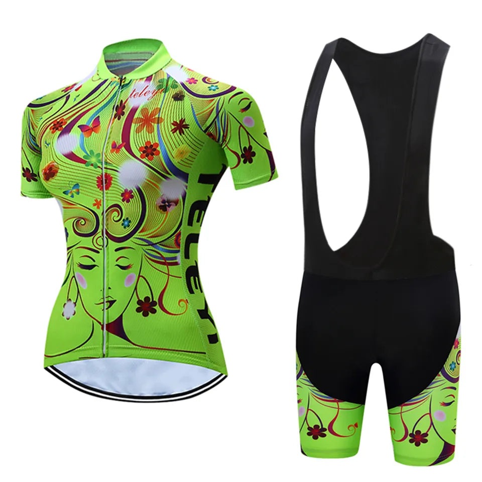 2023 Jersey Set Short Sleeve Cycling Clothes Riding Clothing Fashion Leisure Bike Wear Women MTB Women Breathable Quick-Dry-WAYBIKER