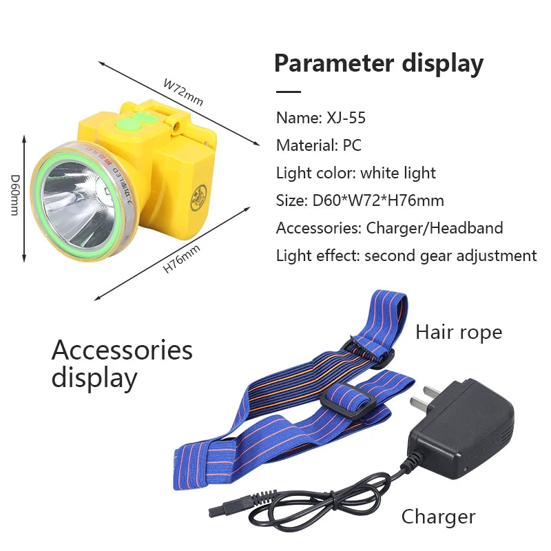 Outdoor Waterproof LED Diving Head Light Head Lamp 100-250V Diving Headlight Head Flashlight Lantern for Swimming Camping-WAYBIKER